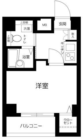 フェニックス新橋弐番館(1K/8階)の間取り写真