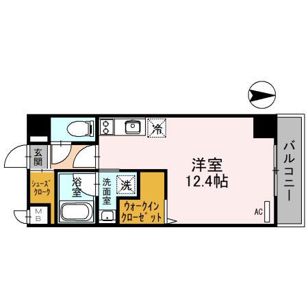 ベルフォーレ イガ(ワンルーム/4階)の間取り写真