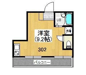 すざくHOUSE(ワンルーム/3階)の間取り写真
