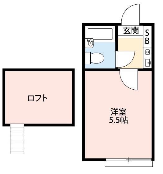 プラザ ドゥ ペートンC(1K/1階)の間取り写真