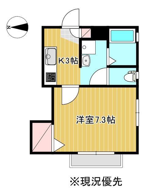 ウイルART(1K/1階)の間取り写真