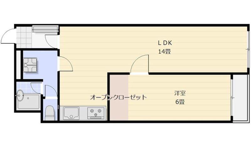 コートバレー(1LDK/4階)の間取り写真