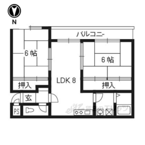 セトラⅠ(2DK/3階)の間取り写真