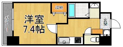 マードレ西宮(1K/6階)の間取り写真