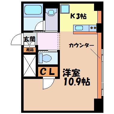 KDXレジデンス東桜I(ワンルーム/2階)の間取り写真