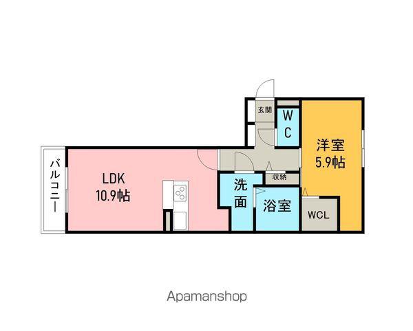 クレセンテ(1LDK/2階)の間取り写真