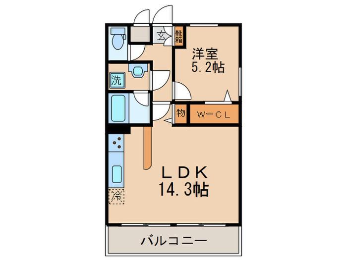 アムール京都仁王門(1LDK/3階)の間取り写真