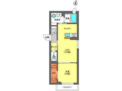 グラシューズ池袋(1LDK/3階)の間取り写真