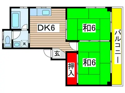 メゾン・トクラ(2DK/3階)の間取り写真