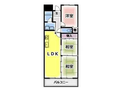 ギャレ金剛(3LDK/3階)の間取り写真