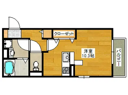 エミネンス榎坂(ワンルーム/2階)の間取り写真