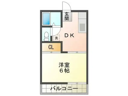 サニーライフ栗真 三重大学前 A(1DK/2階)の間取り写真