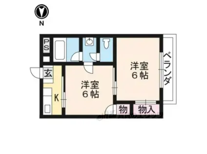 松井マンション(2K/3階)の間取り写真