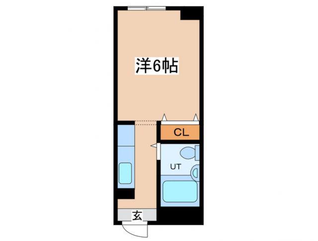 ニュースカイマンション(ワンルーム/4階)の間取り写真