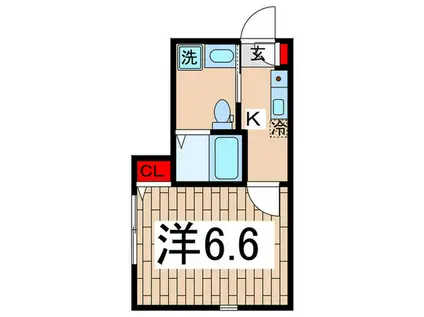 JOLIE MAISON 横濱(1K/1階)の間取り写真