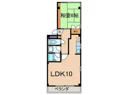 メゾンYAMAMOTO(1LDK/4階)の間取り写真