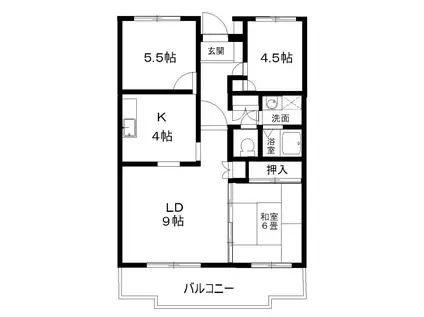 エストマノワール土田(3LDK/2階)の間取り写真