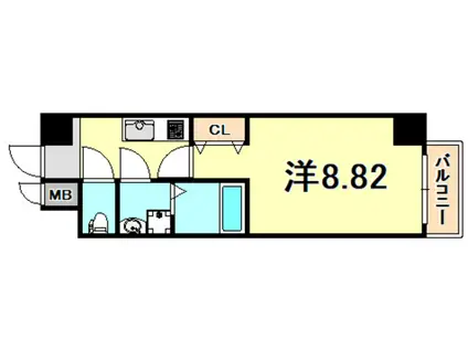 エクセル神戸アーバンヒルズ(1K/7階)の間取り写真