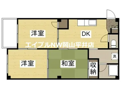 プレール清水(3DK/1階)の間取り写真