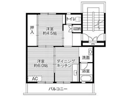 ビレッジハウス引佐2号棟(2DK/1階)の間取り写真