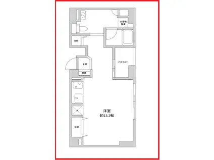 レガスタ浅草(ワンルーム/2階)の間取り写真