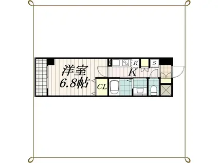 千葉ポートイースト(1K/11階)の間取り写真