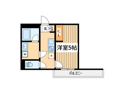 カインドネス鶴見小野(1K/3階)の間取り写真