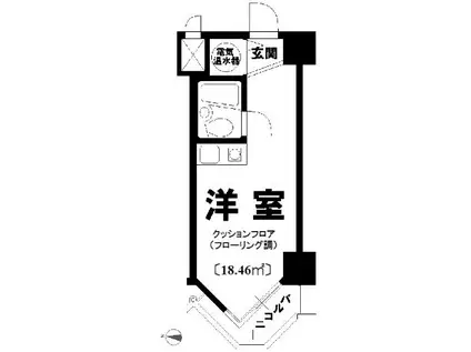 上野アビタシオン(ワンルーム/4階)の間取り写真