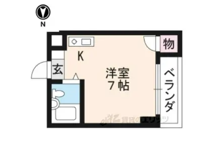 第8長栄ヴィライースト(ワンルーム/2階)の間取り写真