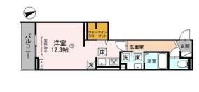 D-ROOM 正木(ワンルーム/1階)の間取り写真