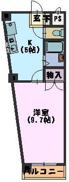 コトーヒロ(1K/3階)の間取り写真