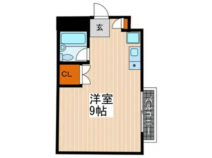 フォーラム梅田(ワンルーム/4階)の間取り写真