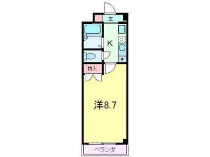 モトヤマコルティーレ(1K/1階)の間取り写真