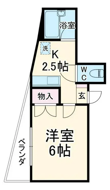 グランドハイツ住吉 2階階 間取り