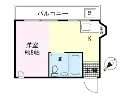 CASA大岡(ワンルーム/1階)の間取り写真