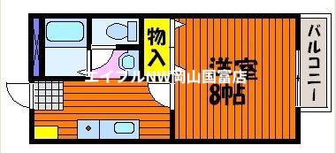 ラ イシュタール(1K/2階)の間取り写真