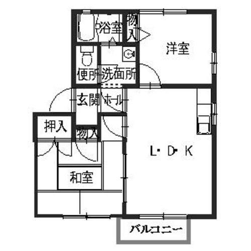 メゾンさくら(2LDK/1階)の間取り写真