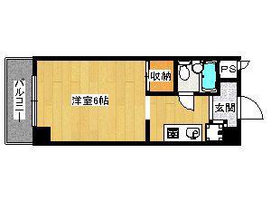 タウンコーポくつかけ(1K/2階)の間取り写真