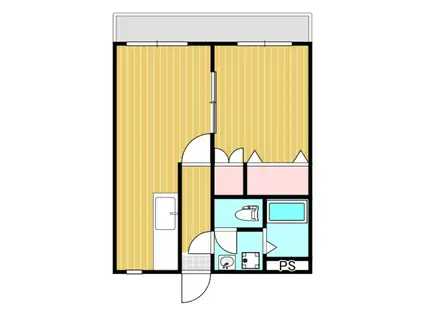 あいびー21(1LDK/4階)の間取り写真