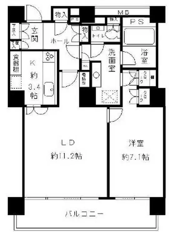 リバーポイントタワー 20階階 間取り