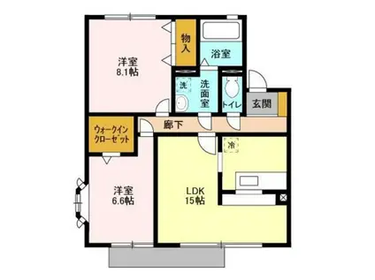 セジュールプラムハイツ(2LDK/1階)の間取り写真