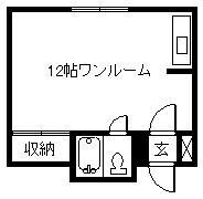 東光8.1ビル(ワンルーム/2階)の間取り写真