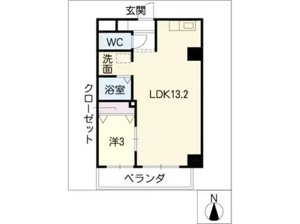 YS STELLA415(1LDK/4階)の間取り写真