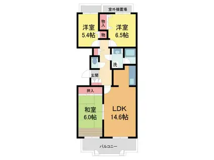 シュネルパーク・レジデンス(3LDK/3階)の間取り写真