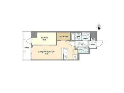 グランエール森下ウエスト(1LDK/8階)の間取り写真