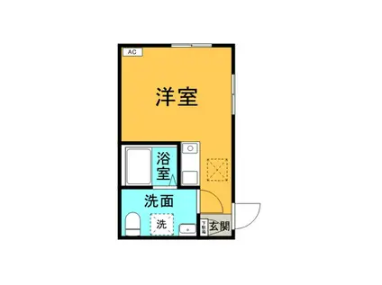 ブルーバード ハウジング(ワンルーム/2階)の間取り写真