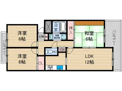 NOVAVIA(3LDK/3階)の間取り写真