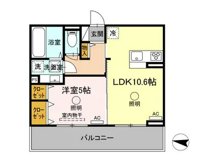 D-ROOM出水(1LDK/2階)の間取り写真