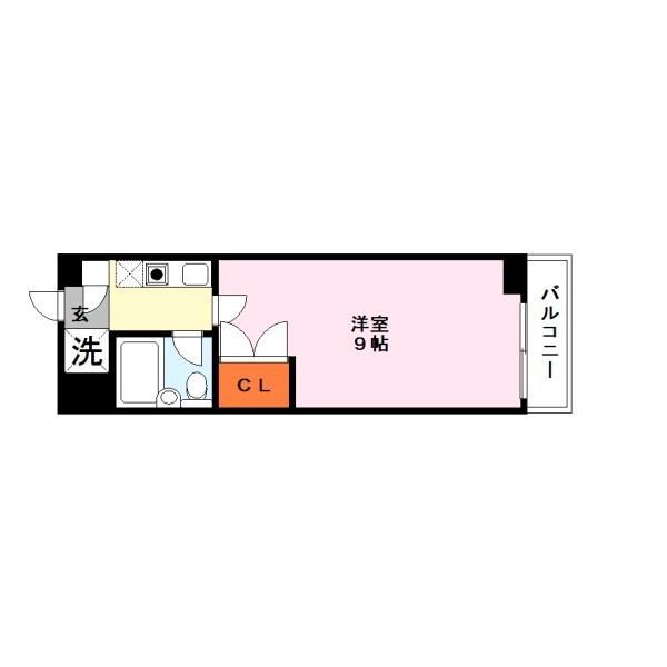 カーサソラッツオ1番館(1K/6階)の間取り写真