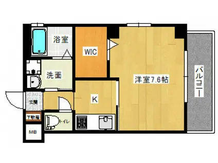 LE DOME東蟹屋(1K/6階)の間取り写真